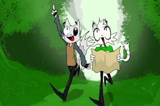 draw your character in a cartoony art style