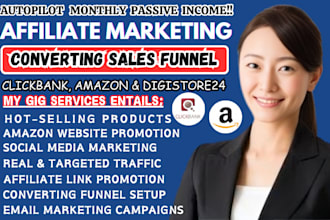setup clickbank affiliate marketing sales funnel amazon website