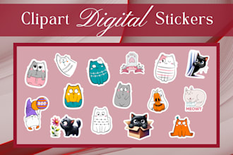 make or convert clipart into stickers in a reasonable price