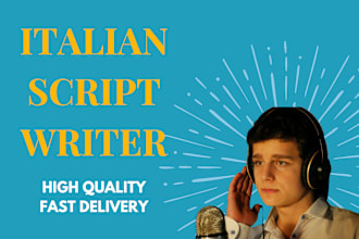 write the script for your spot or video