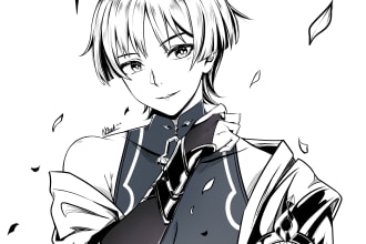 draw you a line art work with any character