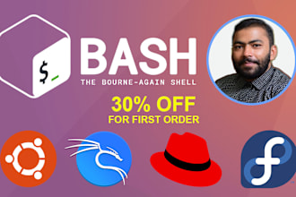 write custom bash, shell scripts for linux, unix, windows tasks automation