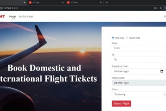build flight booking app, airline website