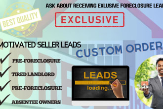 send updated distressed and motivated seller leads