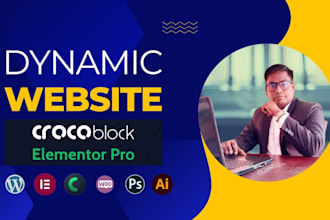 design wordpress website by elementor pro and crocoblock , jet engine