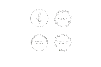 do modern minimal botanical  hand drawn  floral logo design
