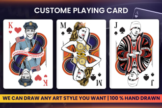 design a custom playing card for you with a unique style