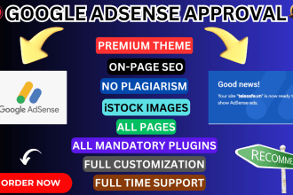 create google adsense approved wordpress niche website to get approval