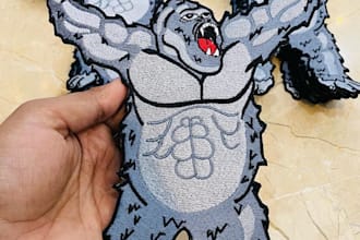 do custom embroidered patches designed digitized and shipped