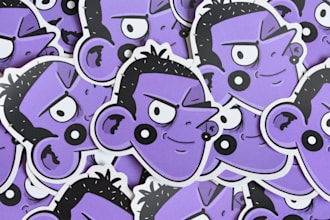 create autoral stickers design
