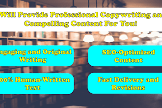 provide professional copywriting and compelling content