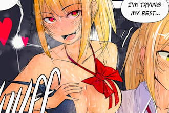 draw high quality suggestive nsfw anime and manga ecchi art