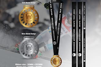 create 3d medal and coin design for your event