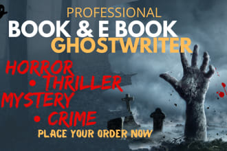 ghostwrite fiction thriller horror story crime novel mystery kindle ebook writer