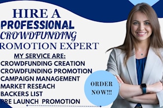 create, promote crowdfunding on indiegogo, gofundme, kickstarter platform