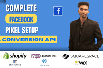 setup meta facebook pixel shopify, conversion API,  fix pixel