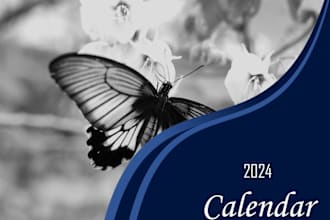design amazing 12 pages desk or wall calendar in 24 hours