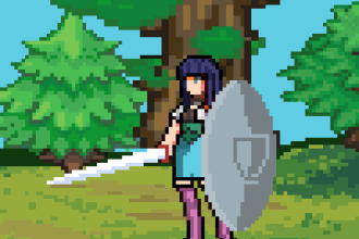 create 8 bit or 16 bit pixel art character for game, animated gif, sprite sheet