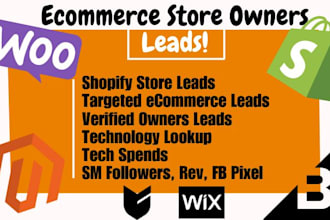 get you b2b leads of shopify ecommerce store decision makers