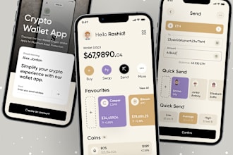 crypto wallet website, exchange website, wallet app, fintech app, forex app