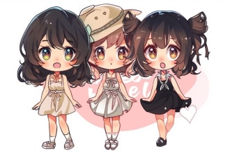 draw chibi character with cute art style