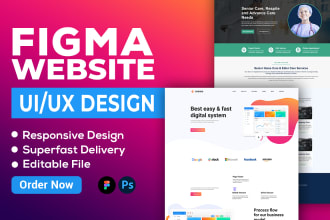 create appealing figma landing page design, website mockup, figma design website