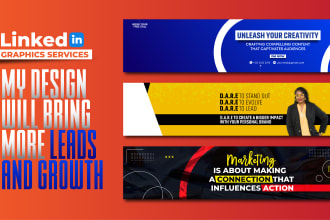 design linkedin banners, carousels and feature card that will bring leads