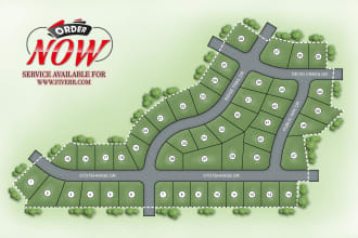 professionally draw plat map, plot map, site plan and rendering