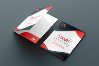 create corporate folder design and stationery brochure flyer