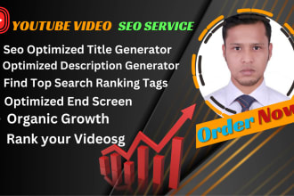do best youtube SEO expert for your chaneel top ranking