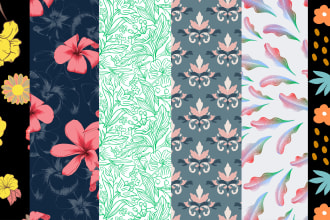 create chevron, herringbone designs, floral, geometric and lace pattern design