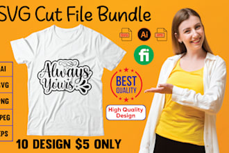 create unique svg design, cut files, bundle for etsy and others