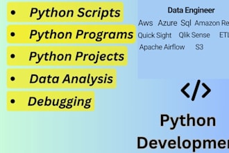 data engineer, python projects code scripting development automation