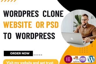 redesign copy clone duplicate customize wordpress website or PSD to wordpress