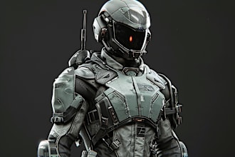 design amazing sci fi character or mecha robot for you