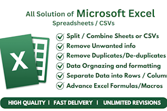 clean, formatting, and merge ms excel or CSV data file