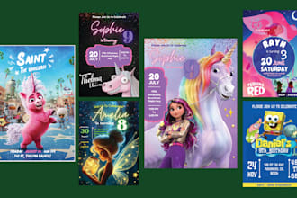 do kids birthday invites for any theme