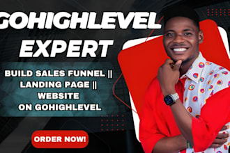 build gohighlevel website, go high level landing page