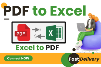 convert bank statement, PDF to excel and word to excel