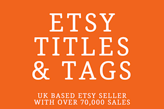 write your etsy tities and tags