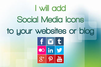 add social media icons on your wix or wp website