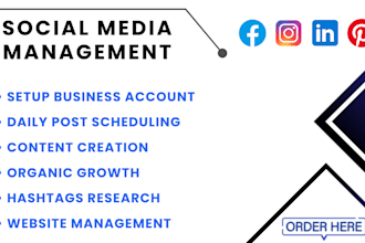 create content, manage and schedule posts on social media marketing