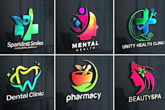 design healthcare medical pharmacy and dental wellness logo