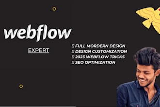 be your webflow expert by designing a fully responsive webflow site