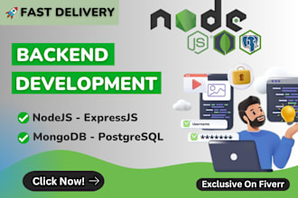be your node js backend developer for rest api and integration