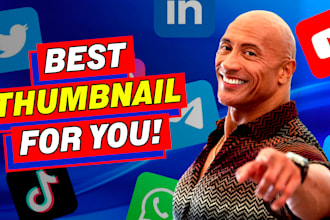 make a premium and catchy thumbnail for social media