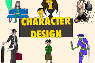 draw custom whimsical cartoon character design for avatars, merch, or stories