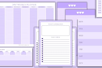 do digital planner, printable planner and journal template