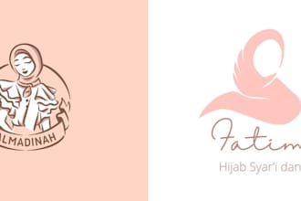 do design fashion clothing brand borkha and hisaj logo