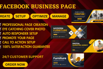 create facebook business page, manage social media page, promote instagram page